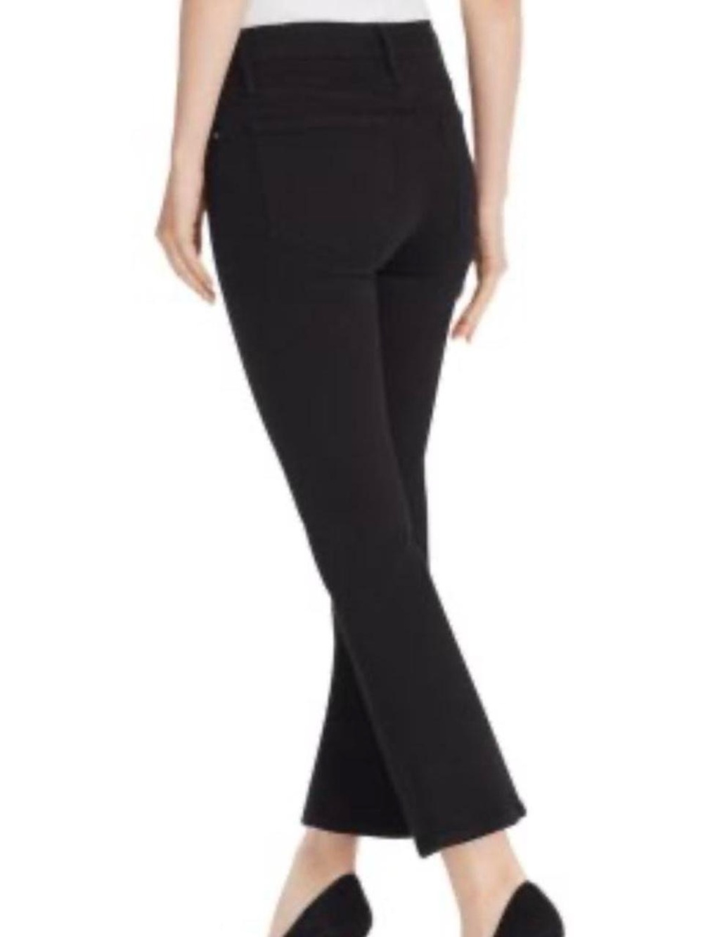 Frame Denim Black Cropped Slim Straight Pants